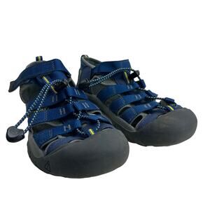 Keen Big Kids Newport H2 Sandals Hiking Water Gray Dark Blue Closed Toe & Heel 5